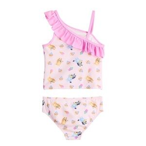 Girls Dreamwave Bluey One Shoulder Tankini Set 4y